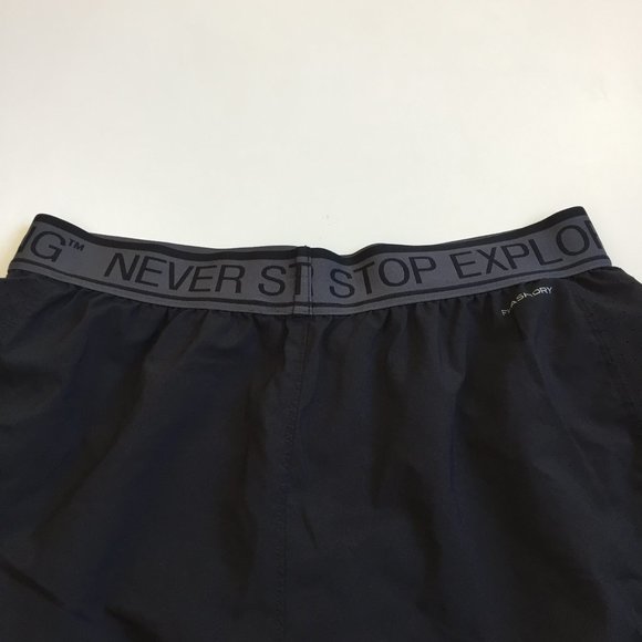 THE NORTH FACE Flashdry Black Logo Print Waistband Panty Insert Active Shorts - Picture 9 of 10